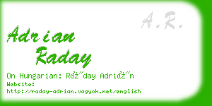 adrian raday business card
